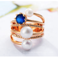 cz ring 925 silver rings jewelry finger pearl